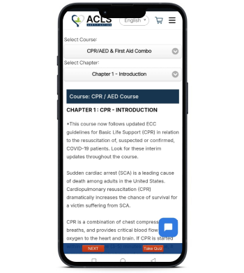 ACLS Course Interface